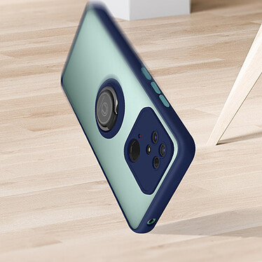 Acheter Avizar Coque pour Xiaomi Redmi 10C Bi-matière Bague Métallique Support Vidéo  bleu