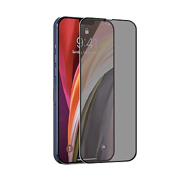 Tiger Verre Trempé pour iPhone 14 Plus/13 Pro Max Confidentiel Ultra-résistant Noir transparent