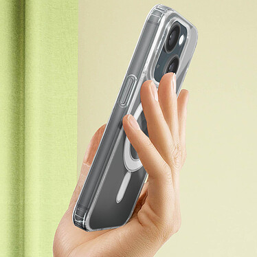 Moxie Coque MagSafe pour iPhone 15 Plus Rigide Fin et Léger Transparent pas cher