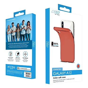 Acheter Myway Coque pour Samsung Galaxy A12 / A12S COLORED Souple en TPU Rouge