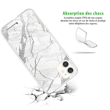 Avis LaCoqueFrançaise Coque iPhone 11 silicone transparente Motif Marbre gris ultra resistant