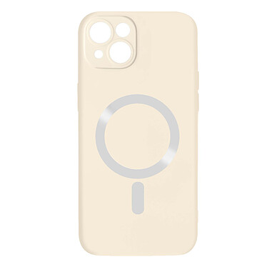 Avizar Coque pour iPhone 14 Plus Compatible Magsafe Protection Semi Rigide Soft-Touch  blanc
