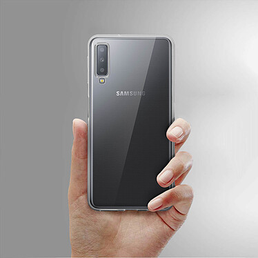 Acheter Avizar Coque Arrière + Film Verre Trempé écran Samsung Galaxy A7 2018 - Contour noir