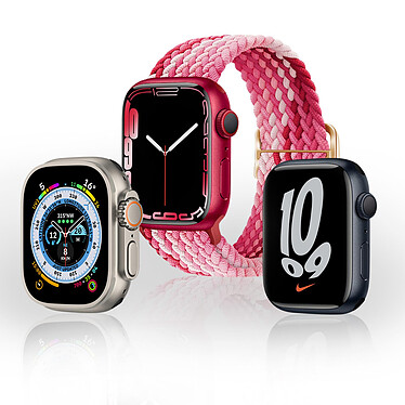 Avizar Bracelet pour Apple Watch 41mm et 40mm et 38 mm Nylon Tressé Ajustable par Boucle Métallique  rose et fuschia pas cher