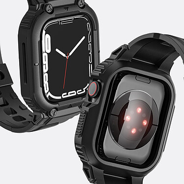 Acheter Avizar Bracelet pour Apple Watch 41mm / 40mm / 38mm Silicone avec Coque Antichoc Noir