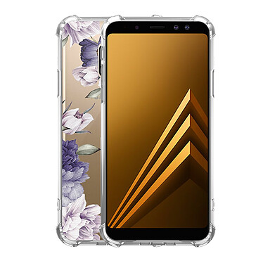 Avis LaCoqueFrançaise Coque Samsung Galaxy A8 2018 anti-choc souple angles renforcés transparente Motif Pivoines Violettes