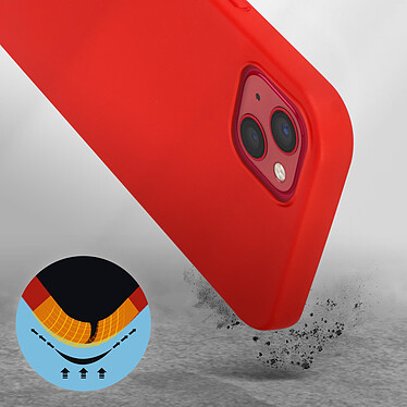 Avis Avizar Coque iPhone 13 Mini Silicone Semi-rigide Finition Soft-touch rouge