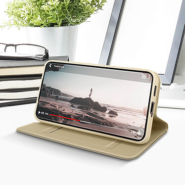Acheter Dux Ducis Housse pour Samsung Galaxy S22 Plus Clapet Porte-carte Fonction Support  doré
