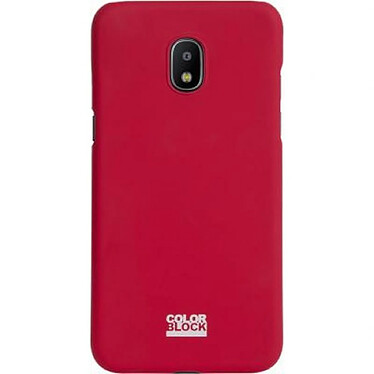 Color Block Coque pour Galaxy J3 2017 Rigide Rouge