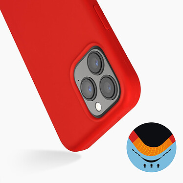 Avis Avizar Coque iPhone 13 Pro Semi-rigide Finition Soft-touch Silicone Rouge