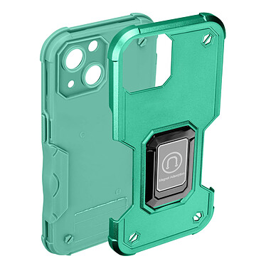 Avizar Coque iPhone 14 Plus Antichoc Hybride avec Anneau Support Magnétique  Turquoise
