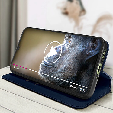 Acheter Avizar Housse pour Samsung Galaxy A54 5G Clapet Magnétique Porte-carte Support vidéo  Bleu Nuit