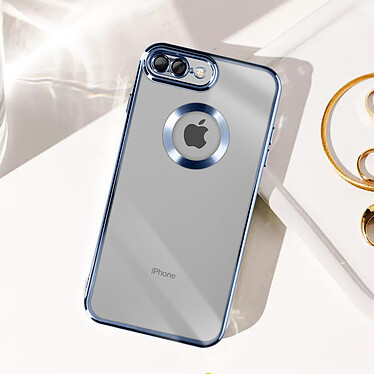 Avizar Coque pour iPhone 7 Plus et 8 Plus Paillette Amovible Silicone Gel  Bleu pas cher