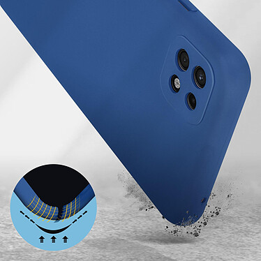 Avis Avizar Coque Samsung Galaxy A22 5G Silicone Semi rigide Finition Soft Touch Fine Bleu