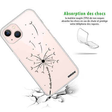 Avis Evetane Coque iPhone 13 360 intégrale transparente Motif Pissenlit Make a wish Tendance