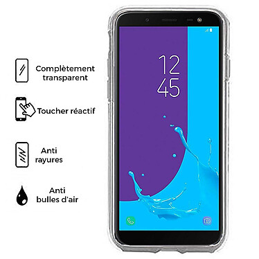 Acheter Evetane Coque Samsung Galaxy J6 2018 360 degrés intégrale protection avant arrière silicone transparente Motif