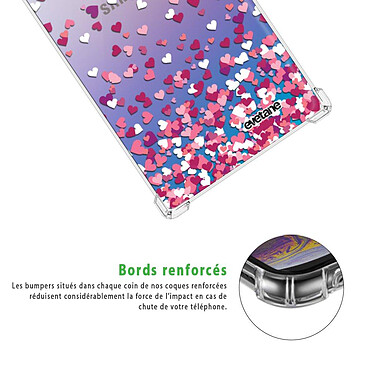 Acheter Evetane Coque Samsung Galaxy Note 10 anti-choc souple angles renforcés transparente Motif Confettis De Coeur