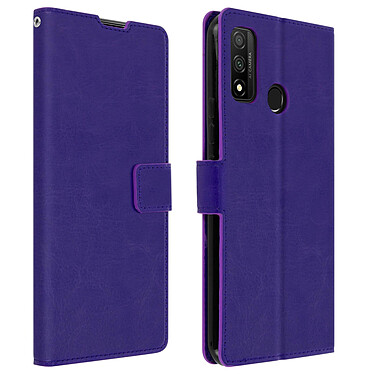 Avizar Housse Huawei P smart 2020 Étui Clapet Porte-carte Support Vidéo Vintage violet