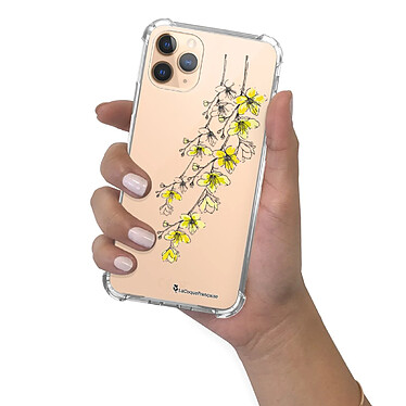 LaCoqueFrançaise Coque iPhone 11 Pro Silicone antichocs Solides coins renforcés  transparente Motif Fleurs Cerisiers pas cher