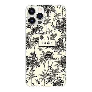 LaCoqueFrançaise Coque iPhone 12/12 Pro silicone transparente Motif Botanic Evasion ultra resistant