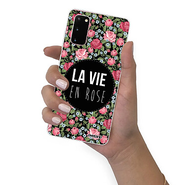 Evetane Coque Samsung Galaxy S20 360 intégrale transparente Motif La Vie en Rose Tendance pas cher