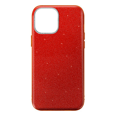 Avizar Coque Apple iPhone 12 / 12 Pro Paillette Amovible Silicone Semi-rigide Rouge