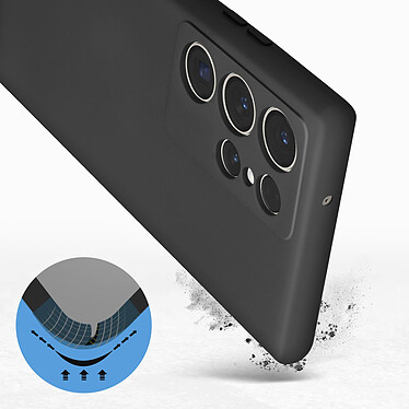 Avis Avizar Coque pour Samsung Galaxy S23 Ultra Silicone Semi-rigide Finition Douce au Toucher Fine  Noir