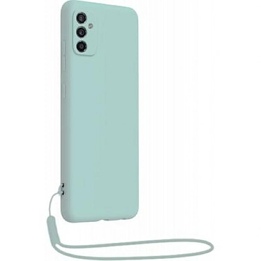 BigBen Connected Coque pour Samsung Galaxy M52 5G en Silicone avec dragonne assortie Bleu clair