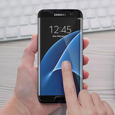 Avis Avizar Film de protection incurvé en verre trempé pour Galaxy S7 Edge - Noir