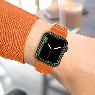 Acheter Avizar Bracelet pour Apple Watch 41mm et 40mm et 28mm Silicone Ajustable Fermoir Ardillon  Orange