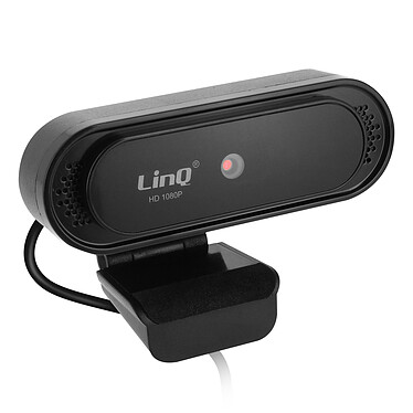 Webcam USB Full HD 1080p Microphone Angle 120° Design arrondi LinQ - Noir