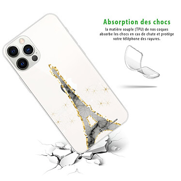 Avis LaCoqueFrançaise Coque iPhone 12/12 Pro 360 intégrale transparente Motif Illumination de paris Tendance