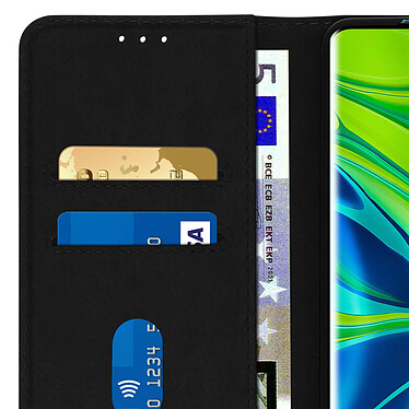 Avizar Étui Xiaomi Mi Note 10/Note 10 Pro Porte-cartes Fonction Support - noir pas cher