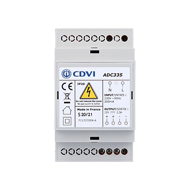CDVI - Alimentation linéaire 12V 3,5A ADC335