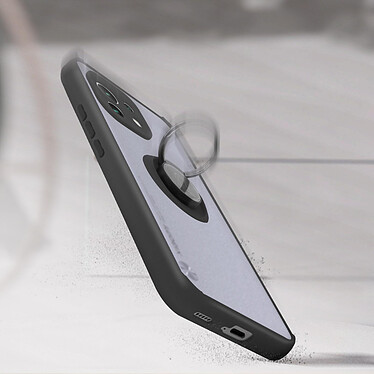 Avizar Coque Xiaomi Mi 11 5G Bi-matière Bague Métallique Fonction Support noir pas cher