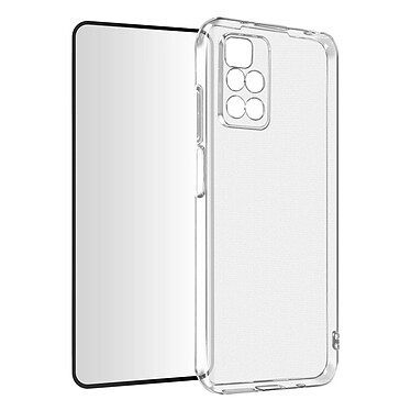 Avizar Coque pour Redmi 10 et 10 2022 Silicone Film Verre Trempé 9H