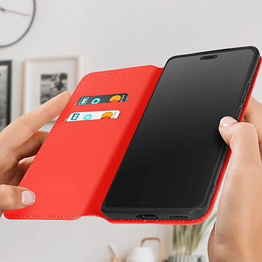 Avis Avizar Housse pour Xiaomi 13 Lite Clapet Magnétique Porte-carte Support vidéo  Rouge