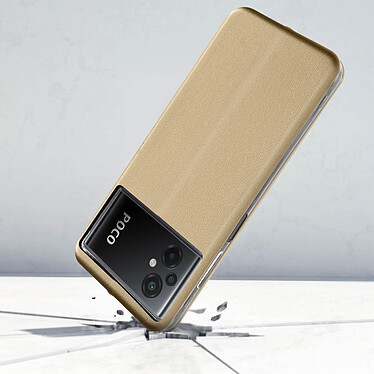 Avis Avizar Housse pour Xiaomi Poco M5 Porte-carte Support Vidéo Découpe caméra  Doré