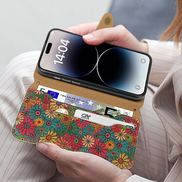 Acheter Avizar Étui Liège pour iPhone 14 Pro Clapet Portefeuille Support  Printemps floral
