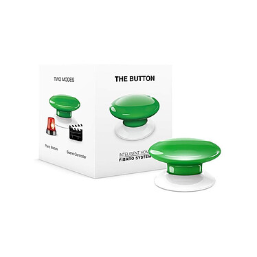 Fibaro - Bouton de contrôle domotique Z-Wave / Z-Wave+  The Button Vert - Fibaro