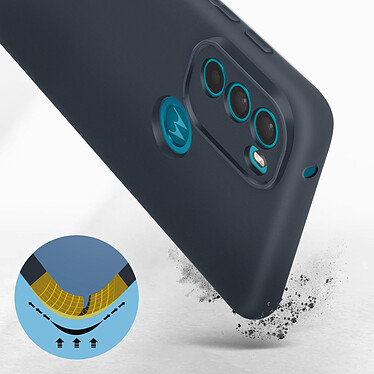 Avis Avizar Coque pour Motorola Moto G71 5G Silicone Semi-rigide Finition Soft-touch Fine  bleu nuit