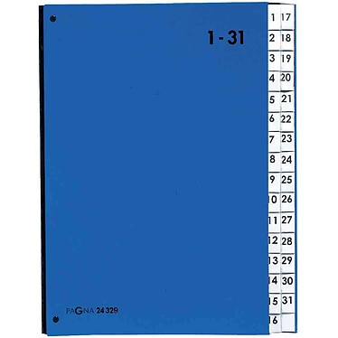 PAGNA Trieur Pult Color, format A4, 1-31, 31 compartiments bleu