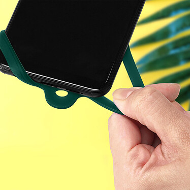 Avizar Cordon Smartphone avec Silicone Universel Extensible Réglable 90cm  vert foncé pas cher