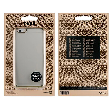 Avis Muvit Coque pour iPhone 6 / 6S Bling Chic Dorée