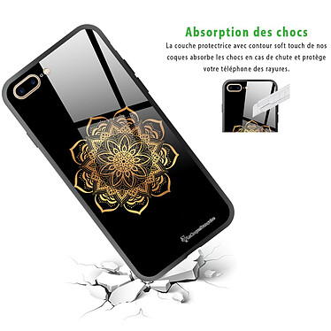 Avis LaCoqueFrançaise Coque iPhone 7 Plus/ 8 Plus Coque Soft Touch Glossy Mandala Or Design