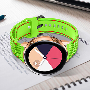 Avis Avizar Bracelet pour Galaxy Watch 5 / 5 Pro / 4 Silicone Coutures Bicolore  Vert / Rouge