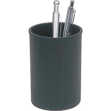 HELIT Pot à crayons Linear polystyrène D72mm H 108mm Noir