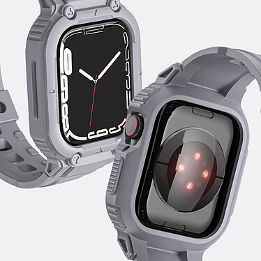 Acheter Avizar Bracelet pour Apple Watch Ultra 49mm Silicone Bumper Ajustable  Gris