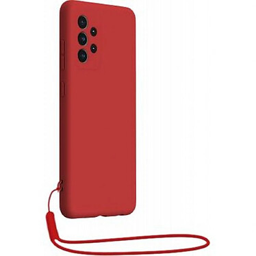 BigBen Connected Coque pour Samsung Galaxy A53 5G en Silicone avec dragonne assortie Rouge