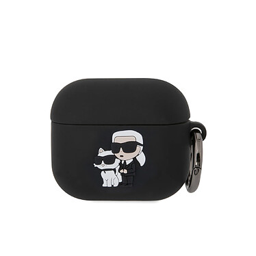 Karl Lagerfeld Coque pour Airpods 3 NFT Anti-choc en Silicone avec Anneau Noir